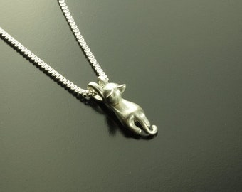 Chaîne chat pendentif argent