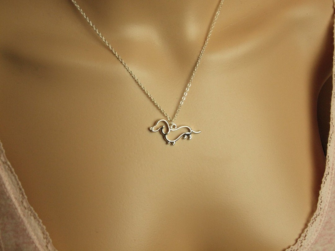 Ciondolo In Argento Sterling Cane Bassotto .925 X 1 Charms Cani Salsiccia - Foto 3