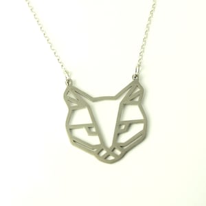 Chain Puma big cat cat decorated stainless steel pendant silver lion panther