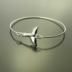 Bangard fin whale mermaid tail fin fish water sea lake beach silver bracelet