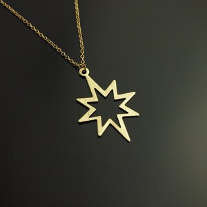 Necklace Star Star Pendant Golden Sky Night