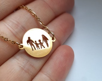 Collana A Cuore Per Mamma E Papà Da Regalare A Figlio O Figlia, Gioiello Affetto In Acciaio Inox - Foto 4
