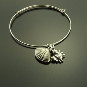 Armband med snäckskalskrabba, silverarmband