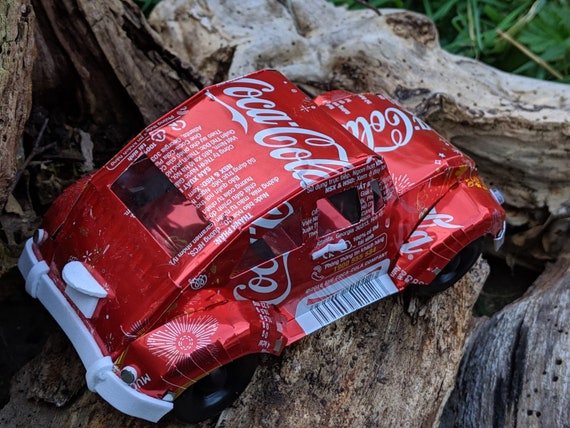 Recycled Tin Can Model: Coke / Coca-cola VW Beetle - Etsy