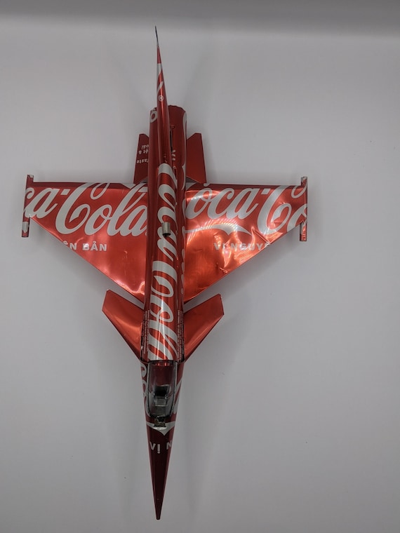Recycled Tin Can Model: Coke / Coca-cola Jet Plane - Etsy