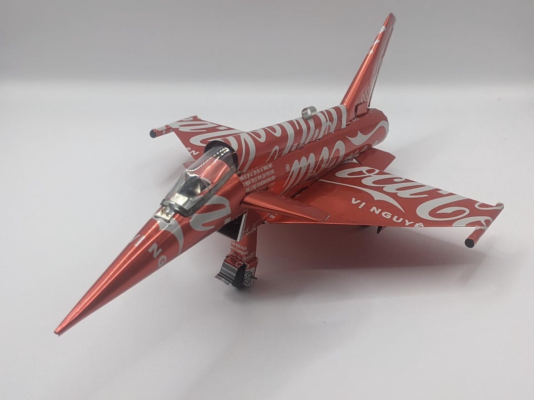 Recycled Tin Can Model: Coke / Coca-cola Jet Plane - Etsy