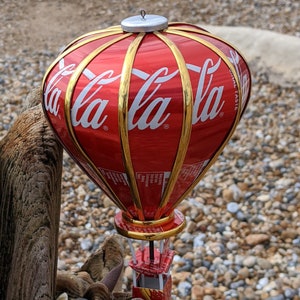 Recycled Tin Can Model: Coke / Large Coca-cola hot air balloon