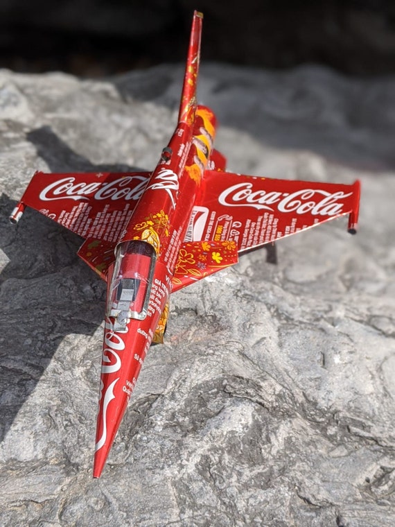 Recycled Tin Can Model: Coke / Coca-cola Jet Plane - Etsy