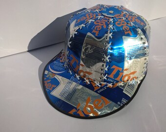Recycled Tin Can hat: Tiger Beer cap