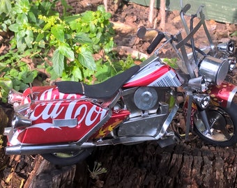 Recycled Tin Can Model: Coke / Coca-cola Harley Davidson