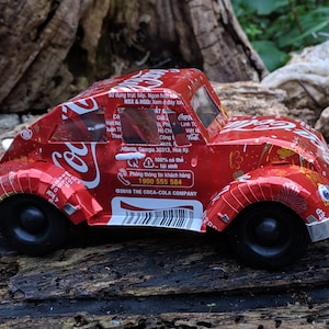 Recycled Tin Can Model: Coke / Coca-cola VW Beetle