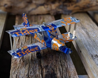 Recycled Tin Can Model: Tiger Beer Bi-plane