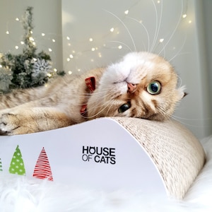 Árbol de gato de cartón Cama para gatos de House of Cat para Navidad