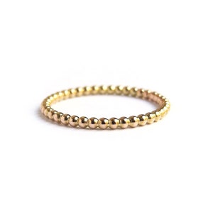 Ball ring made of 750 rose gold, gold ball ring, gold ball ring image 1