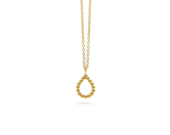 collier en forme de larme en or