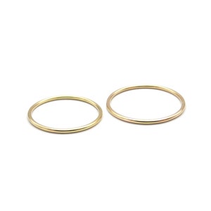 thin gold wedding rings, 585 yellow gold, wedding rings image 1