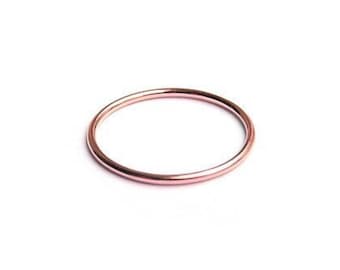 thin 585 red gold ring, stacking ring, insert ring made of red gold
