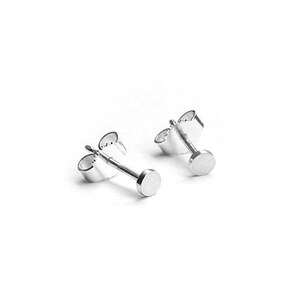 Clous à pointes, clous circulaires en argent 3 mm, boucles doreilles minimalistes image 3