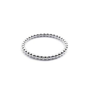 Stacking ring 'Ti Amo' A15 Silver bead ring image 1