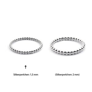 Stacking ring 'Ti Amo' A15 Silver bead ring image 4