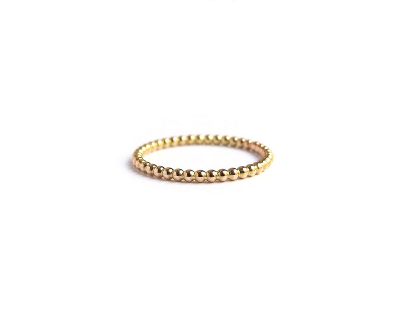 Ball ring made of 750 rose gold, gold ball ring, gold ball ring image 1