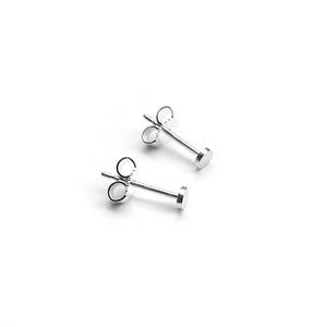 Clous à pointes, clous circulaires en argent 3 mm, boucles doreilles minimalistes image 6