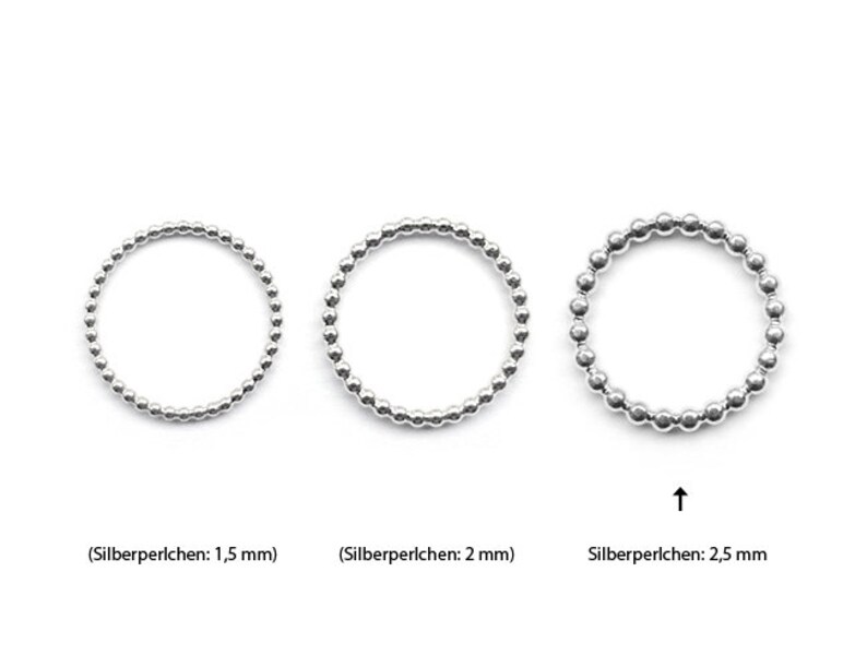 A25 Silver bead ring Stacking ring /'Ti Amo/'