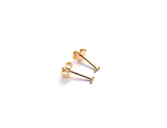 Kleine Ohrstecker Für Zweites Ohrloch Gold Kügelchenohrstecker Ohrstecker für zweites Ohrloch - Etsy.de