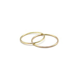 thin gold wedding rings, 585 yellow gold, wedding rings image 3