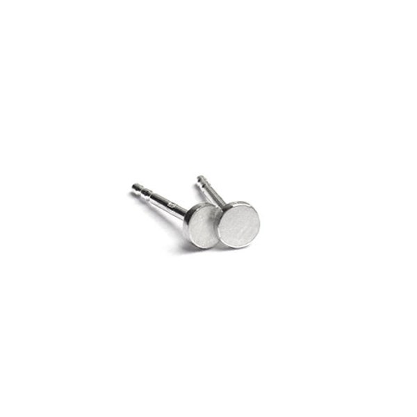 Punktohrstecker, kreisförmige Silberohrstecker 3 mm, minimalistische Ohrstecker