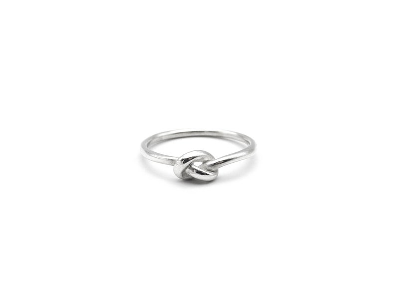 Bague noeud, bague argentée avec noeud, bague infini image 3