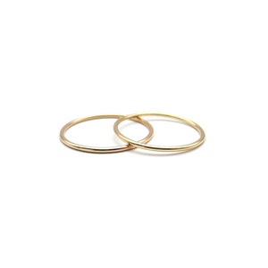 thin gold wedding rings, 585 yellow gold, wedding rings image 2