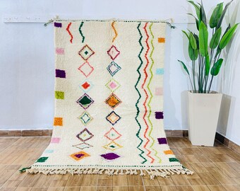 Moroccan rug contemporary - Berber Moroccan rug - contemporary Ivory rug - Beni ourain rug - Custom rug - Handmade rug - Moroccan area rug