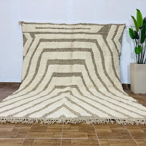 Personalized gifts Beni ourain rug- Authentic Moroccan Rug- Aspro Rug- Custom Beni Ourain rug- Beni Rug- Large Moroccan Rug- Custom rug
