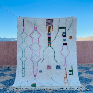 Beni ourain rug, Authentic Moroccan rug, Berber carpet, Genuine Wool rug, Handmade rug, Beni ourain style, Area rug, Tapis berbere, Teppich