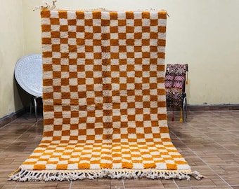 Custom Moroccan Berber Checkered rug , Beni ourain rug, Morocco checker rug, Beni ourain carpet, Morrocan checkerboard rug