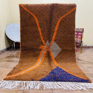 Beni ourain rug, Authentic Moroccan rug, Berber carpet, Genuine Wool rug, Handmade rug, Beni ourain style, Area rug, Tapis berbere, Teppich