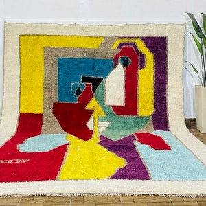 Beni ourain rug, Authentic Moroccan rug, Berber carpet, Genuine Wool rug, Handmade rug, Beni ourain style, Area rug, Tapis berbere, Teppich