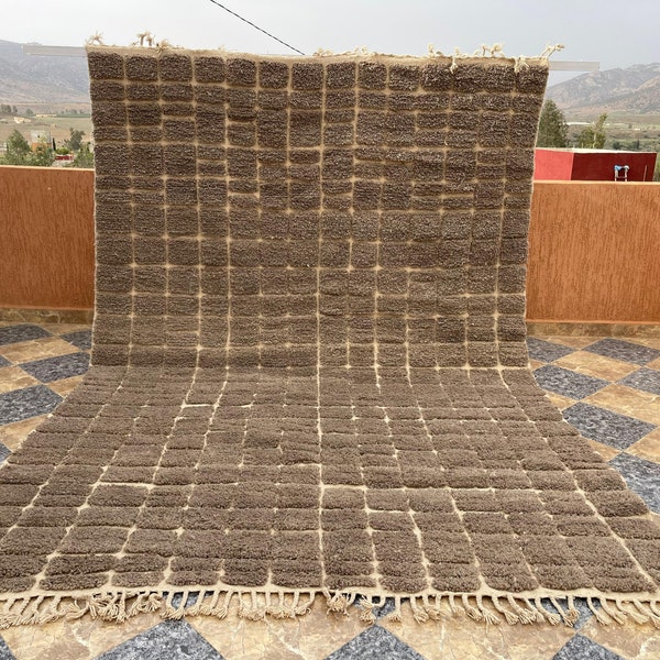 Moroccan rug Ivory rug - Contemporary rug - Handmade rug - Genuine lamb wool - Berber tribal rug - Moroccan berber rug - Beni ourain rug