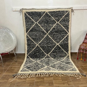 Beni ourain rug, Authentic Moroccan rug, Berber carpet, Genuine Wool rug, Handmade rug, Beni ourain style, Area rug, Tapis berbere, Teppich