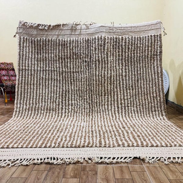 Alfombra marroquí hecha a mano - alfombra de área marroquí - alfombra Beni ourain - alfombra bereber marroquí - alfombra hecha a mano - alfombra de Marruecos - alfombra de lana marroquí
