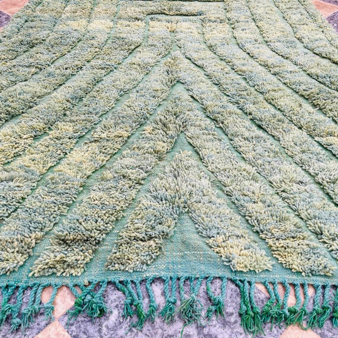 Custom Green Rug Moroccan Rug Green Handmade Rug Etsy