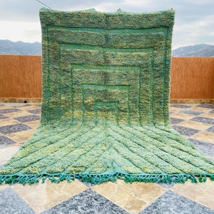 Custom Green rug - Moroccan rug Green - Handmade rug - Moroccan berber rug - Beni ourain rug - Morocco rug - Moroccan area rug