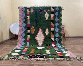 Berber rug, Berber carpet, Moroccan rug Hand knotted - Beni ourain rug - all wool berber rug - Custom rug - handmade rug - Genuine lamb wool