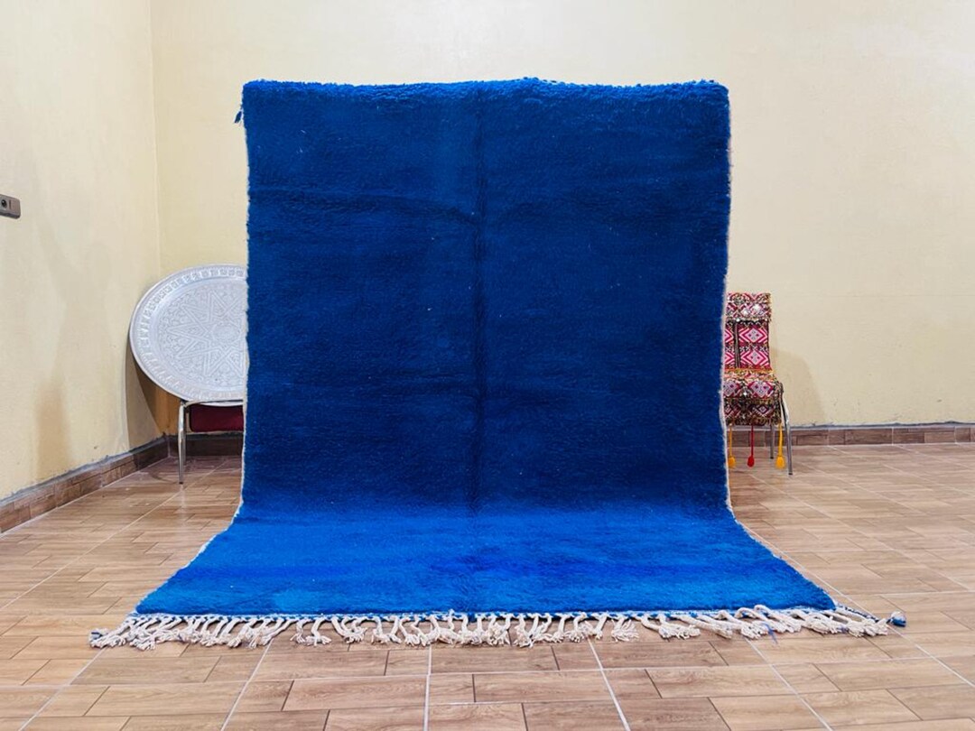 Moroccan Rug Blue - Berber Rug - Custom Moroccan Rug - Beni Ourain Rug ...