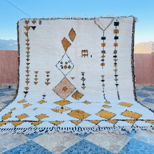 Beni ourain rug, Authentic Moroccan rug, Berber carpet, Genuine Wool rug, Handmade rug, Beni ourain style, Area rug, Tapis berbere, Teppich