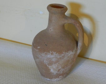 French stoneware, Antique Stoneware, stoneware jug, wine carrier, French jug, pottery jug, Water Pitcher, rustic Country, home Decor,