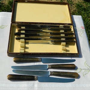 table knives, cutlery knives, french knives, flatware cutlery, Paris knife, French knife, Vintage French, table decoration, French Dining,