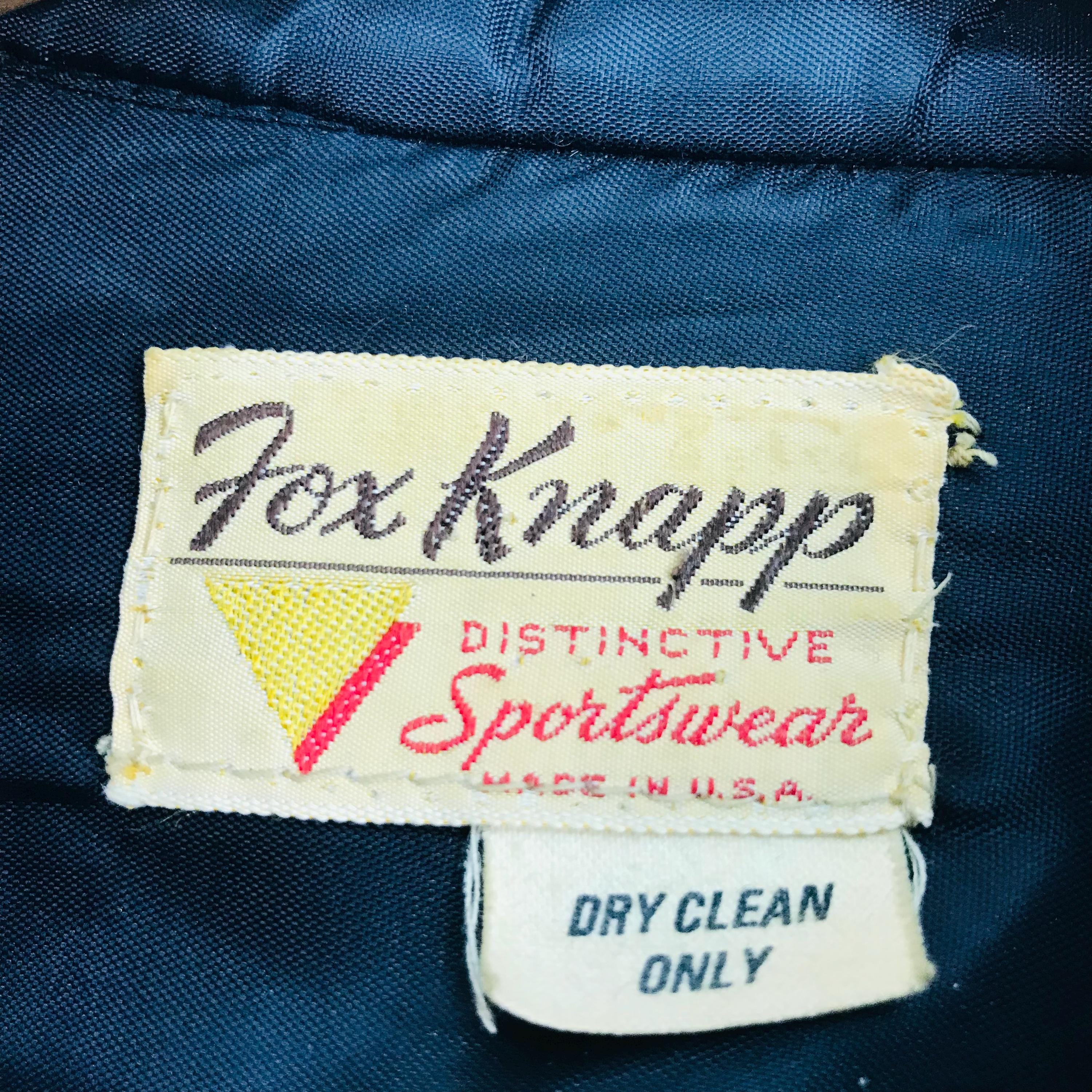 Fox Knapp Wool Green Check Plaid Men's Shirt Jacket XS 1960s/70s
