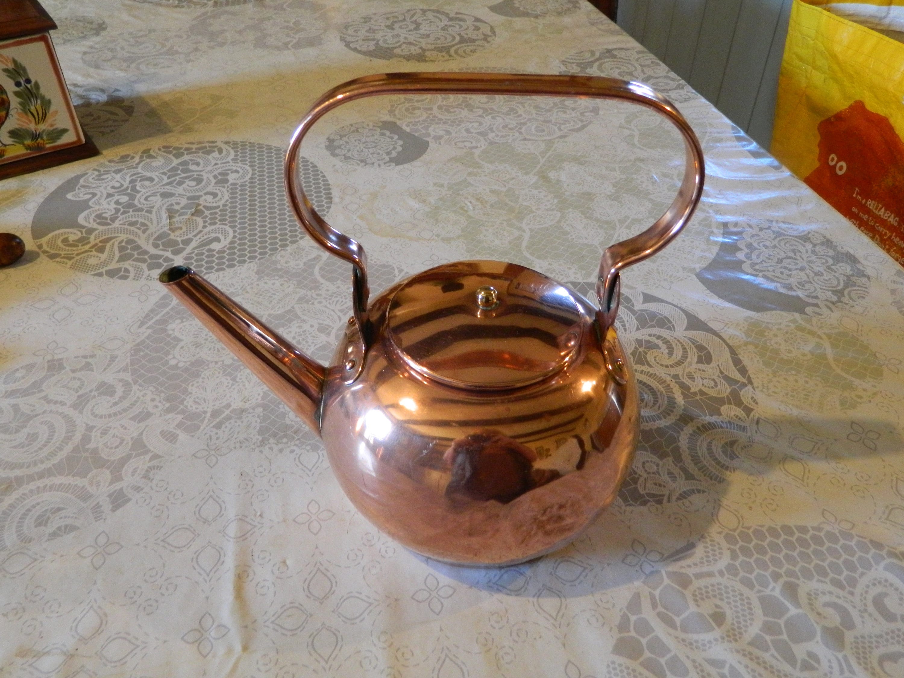 Bouilloire en Cuivre, Bouilloires Décor Décoration Français, Bouilloire Vintage,